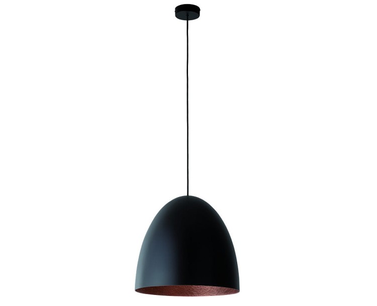 Lampa sufitowa wisząca Industrialna Loft EGG BLACK/COPPER M 10318 NOWODVORSKI Lighting E27 x1 38cm oświetleniowa żyrandol nowoczesna do Kuchni Jadalni nad stół blat wyspę czarno-miedziana czarna miedź zwis Inspiracje Premium