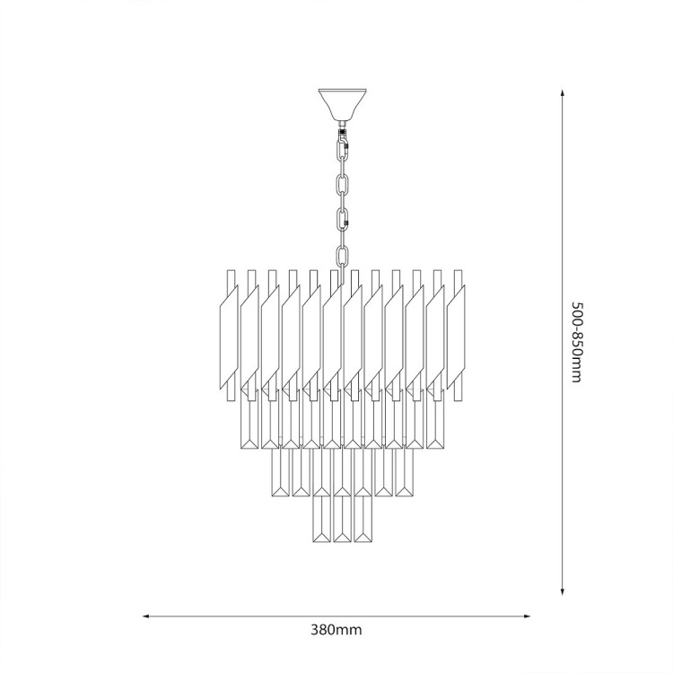 Żyrandol CRISTAL Chrome 5xE14 ML2519 Milagro