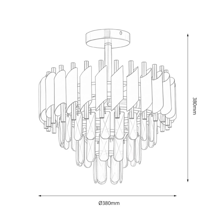 Lampa sufitowa Cristal 5xE14 ML2562 Milagro