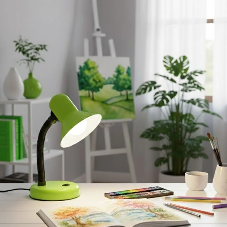 Lampka biurkowa Mentor Zielony 1xE27 ML2574 Milagro