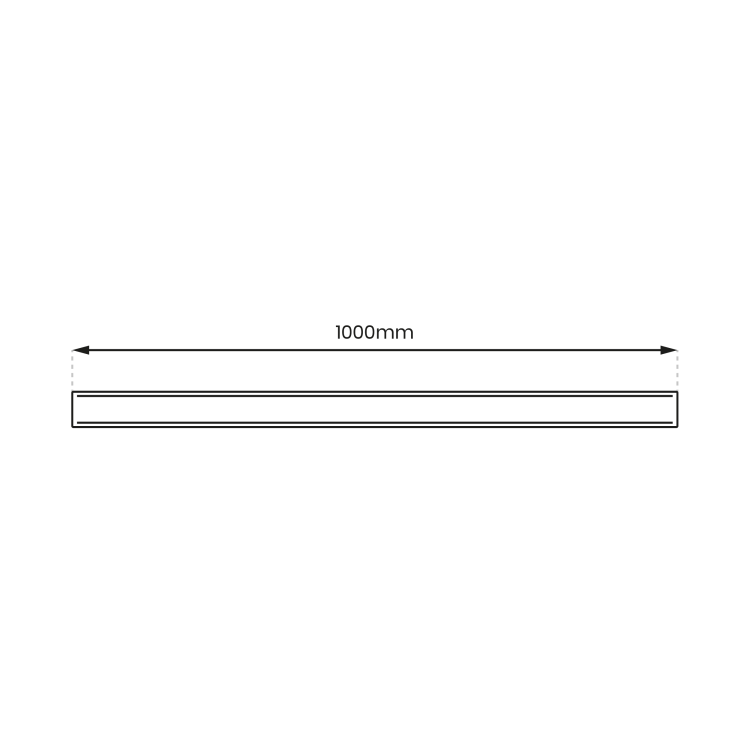 Przesłona Prosta Magnetic Track 20mm L100cm Czarny ML2845 Milagro