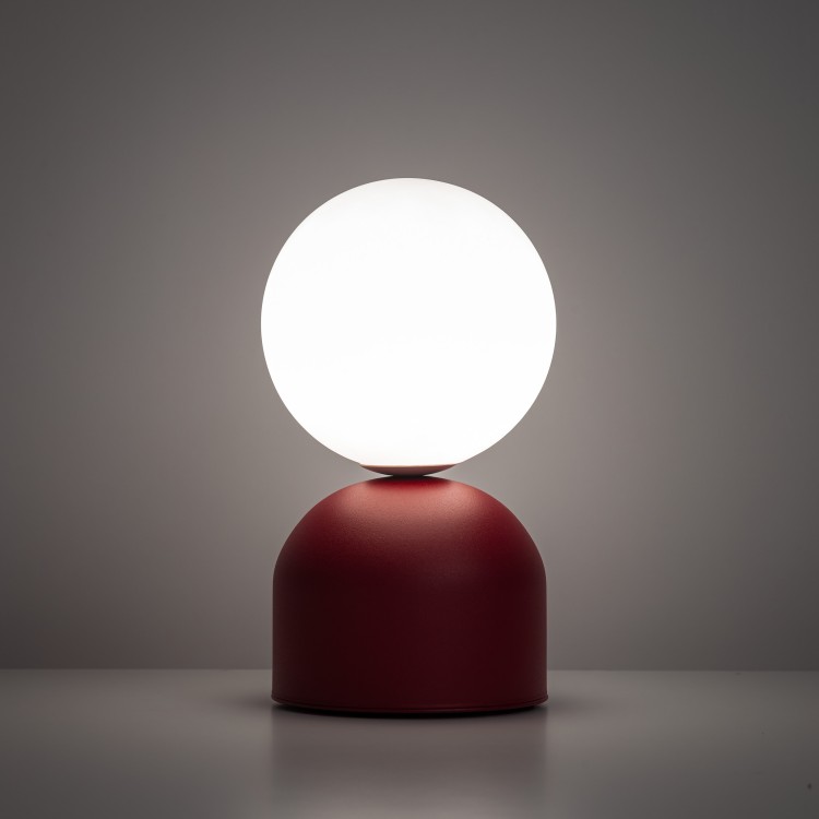 MIKI BURGUND Lampka nocna 1XG9 16216 TK Lighting Czerwony Biały