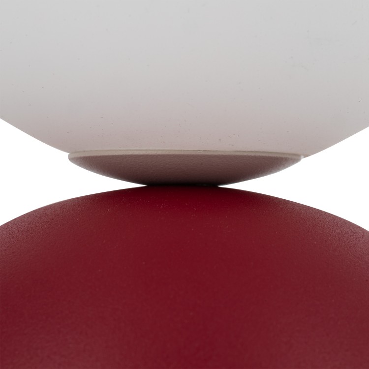 MIKI BURGUND Lampka nocna 1XG9 16216 TK Lighting Czerwony Biały