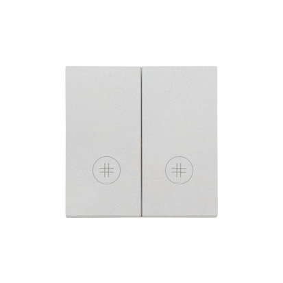 Klawisz podwójny do łączników i przycisków Simon 55 TKW7/2L2/143 Kontakt-Simon aluminium mat