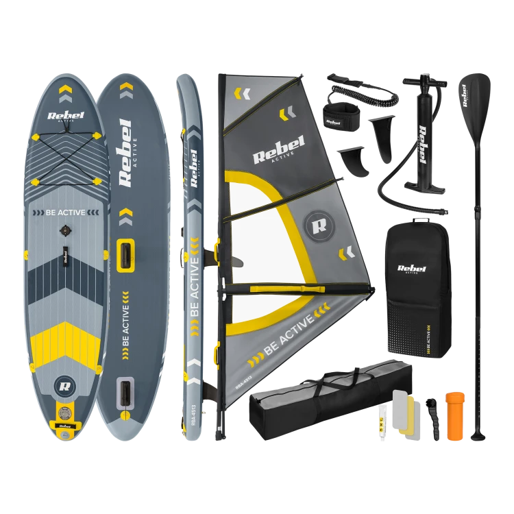 Deska REBEL ACTIVE SUP, windsurfing, pompowana, zestaw, 305x76x15 RBA-4513