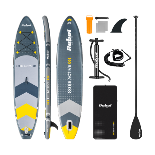 Deska SUP REBEL ACTIVE pompowana 350x81x15cm, zestaw RBA-4500