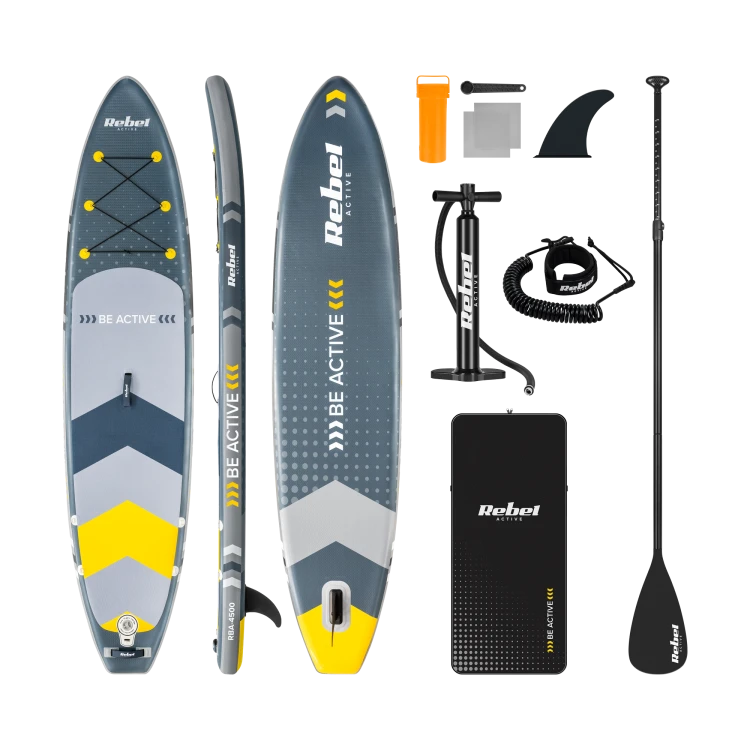 Deska SUP REBEL ACTIVE pompowana 350x81x15cm, zestaw RBA-4500