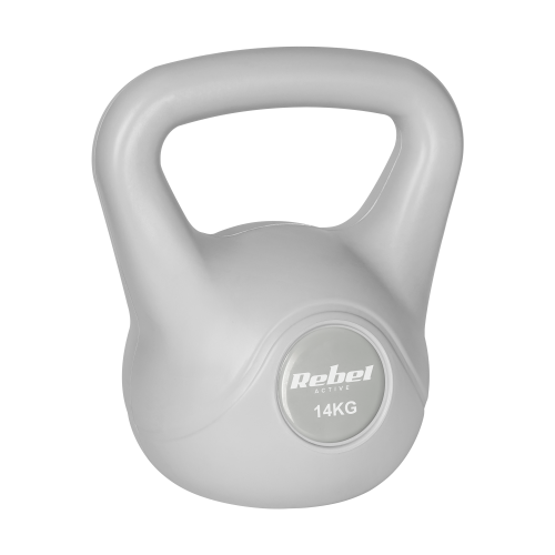 Kettlebell bitumiczny 14 kg szary  REBEL ACTIVE RBA-2322G-14