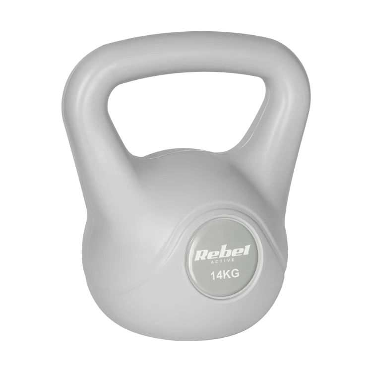 Kettlebell bitumiczny 14 kg szary  REBEL ACTIVE RBA-2322G-14