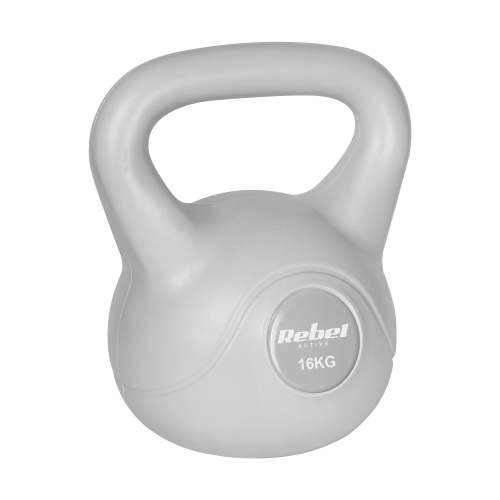 Kettlebell bitumiczny 16 kg szary  REBEL ACTIVE RBA-2322G-16