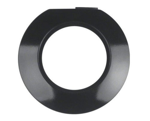 Ramka Pojedyncza 1-krotna okrągła końcowa Czarna Serie 1930 138141 HAGER BERKER IP20 loft retro czarny