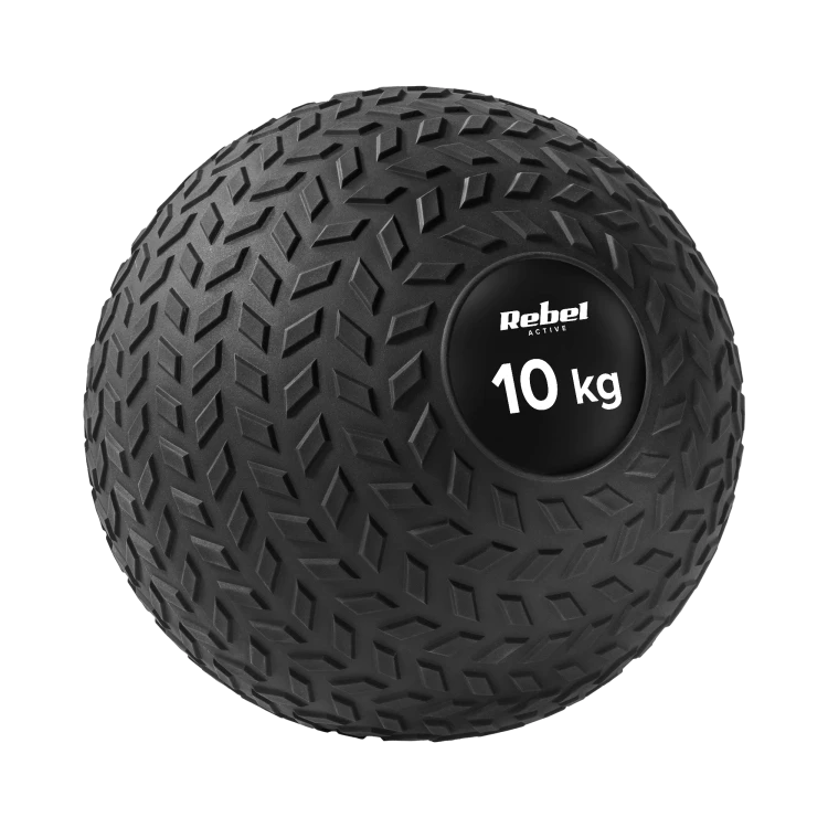Mała piłka lekarska do ćwiczeń rehabilitacyjna Slam Ball 23cm 10kg, REBEL ACTIVE RBA-3108-10