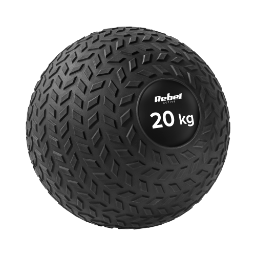 Mała piłka lekarska do ćwiczeń rehabilitacyjna Slam Ball 23cm 20kg, REBEL ACTIVE RBA-3108-20