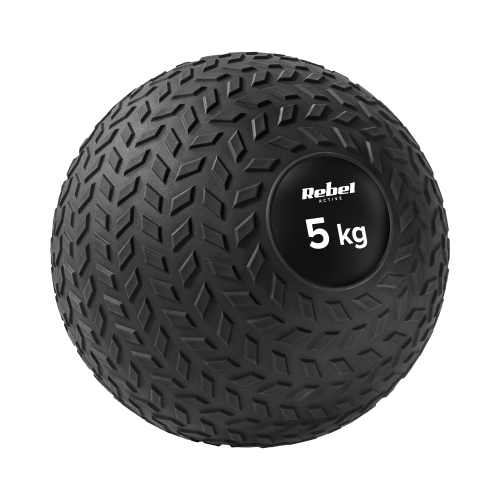 Mała piłka lekarska do ćwiczeń rehabilitacyjna Slam Ball 23cm 5kg, REBEL ACTIVE RBA-3108-5