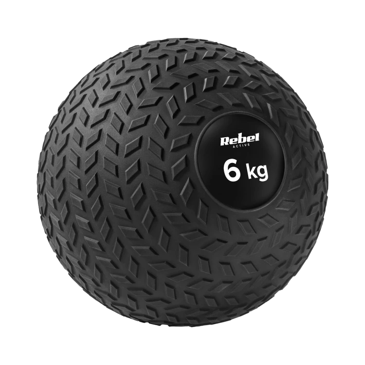 Mała piłka lekarska do ćwiczeń rehabilitacyjna Slam Ball 23cm 6kg, REBEL ACTIVE RBA-3108-6