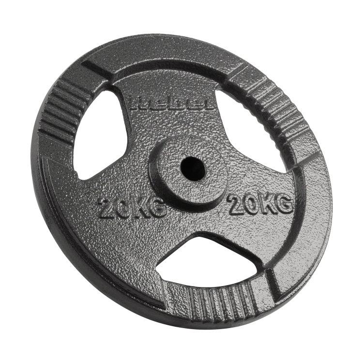 Obciążenie żeliwne 20kg, otwór 31mm, talerz z uchwytami, REBEL ACTIVE RBA-2137