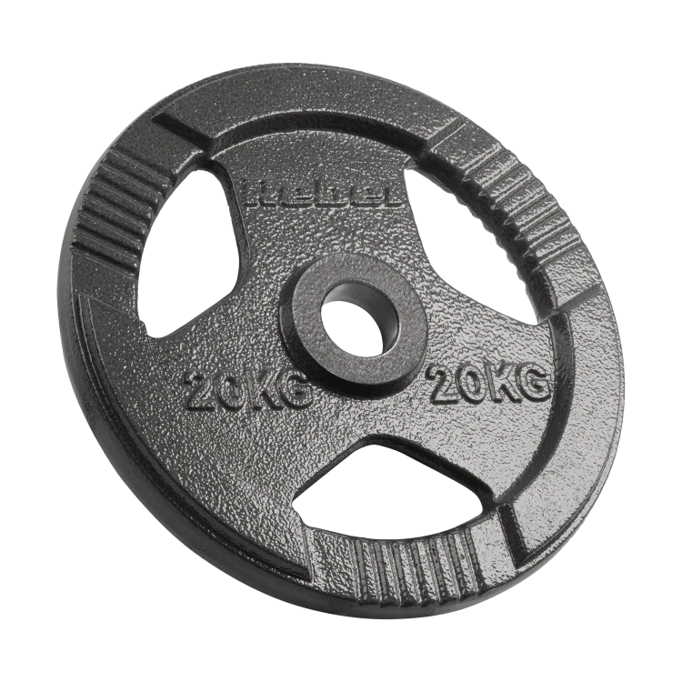 Obciążenie żeliwne olimpijskie 20kg, otwór 51mm, talerz z uchwytami, REBEL ACTIVE RBA-2143-20