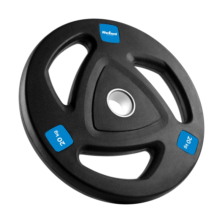 Obciążenie żeliwne olimpijskie gumowane 20kg, otwór 51mm, REBEL ACTIVE RBA-2112-1