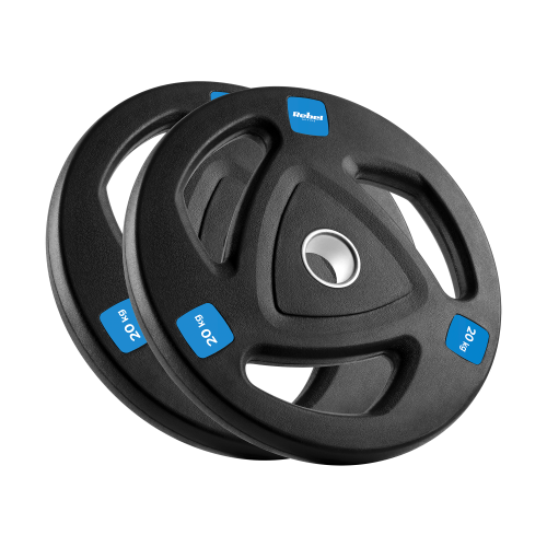 Obciążenie żeliwne olimpijskie gumowane zestaw 2x20kg, otwór 51mm, REBEL ACTIVE RBA-2112
