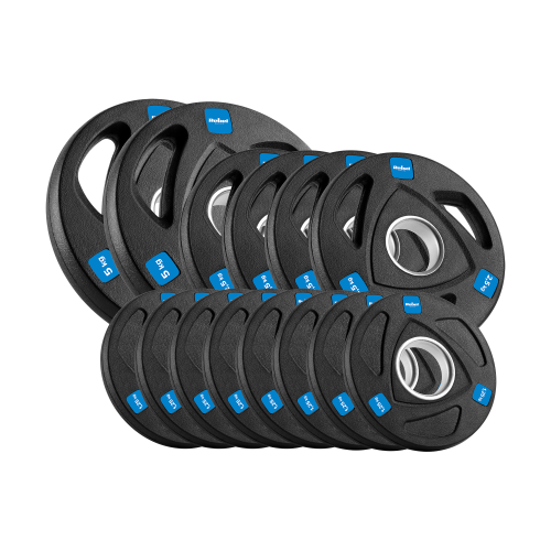 Obciążenie żeliwne olimpijskie gumowane zestaw 30kg ( 8x1.25kg + 4x2.5kg + 2x5kg ), otwór 51mm, REBEL ACTIVE RBA-2113