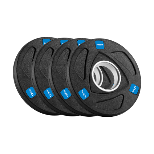 Obciążenie żeliwne olimpijskie gumowane zestaw 4x1.25kg, otwór 51mm, REBEL ACTIVE RBA-2107