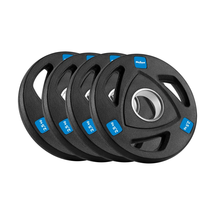 Obciążenie żeliwne olimpijskie gumowane zestaw 4x2.5kg, otwór 51mm, REBEL ACTIVE RBA-2108