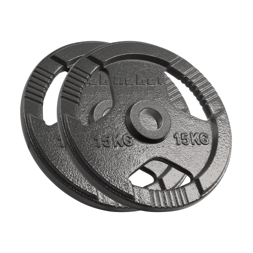 Obciążenie żeliwne olimpijskie zestaw 2x15kg, otwór 51mm, talerz z uchwytami, REBEL ACTIVE RBA-2143-15