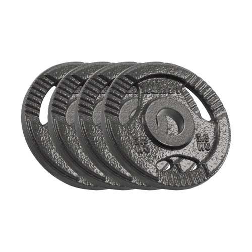 Obciążenie żeliwne olimpijskie zestaw 4x2.5kg, otwór 51mm, talerz z uchwytami, REBEL ACTIVE RBA-2143-02.5