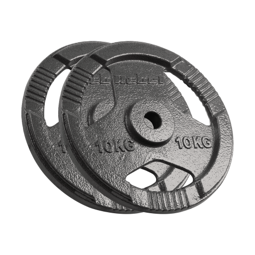 Obciążenie żeliwne zestaw 2x10kg, otwór 31mm, talerz z uchwytami, REBEL ACTIVE RBA-2135