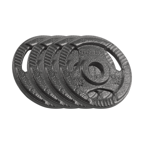 Obciążenie żeliwne zestaw 4x1.25kg, otwór 31mm, talerz z uchwytami, REBEL ACTIVE RBA-2132