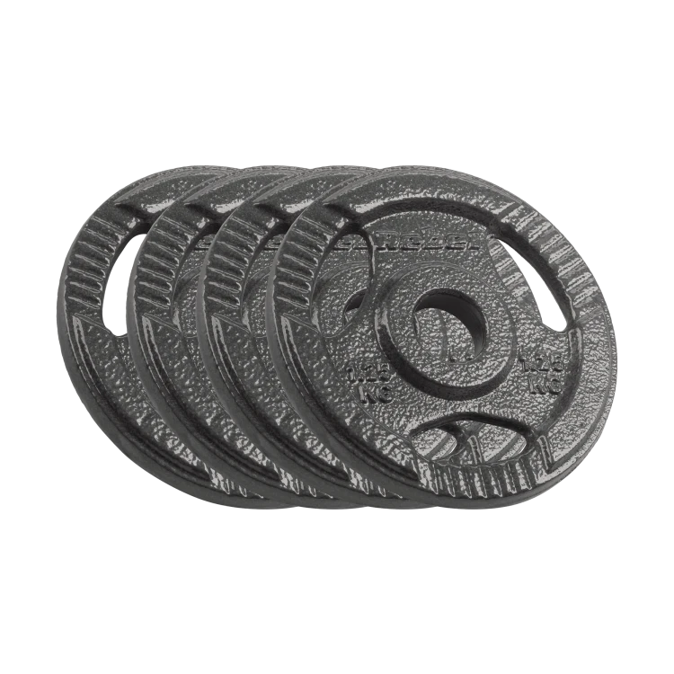 Obciążenie żeliwne zestaw 4x1.25kg, otwór 31mm, talerz z uchwytami, REBEL ACTIVE RBA-2132