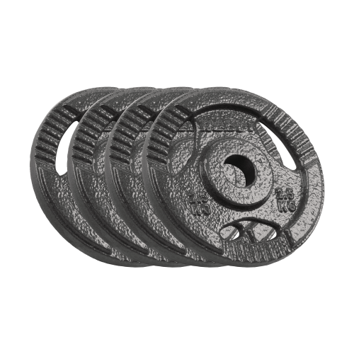 Obciążenie żeliwne zestaw 4x2.5kg, otwór 31mm, talerz z uchwytami, REBEL ACTIVE RBA-2133