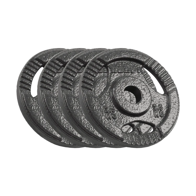 Obciążenie żeliwne zestaw 4x2.5kg, otwór 31mm, talerz z uchwytami, REBEL ACTIVE RBA-2133