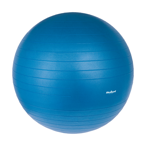 Piłka gimnastyczna rehabilitacyjna 75cm z pompką ręczną, kolor niebieski, REBEL ACTIVE RBA-3102-BL