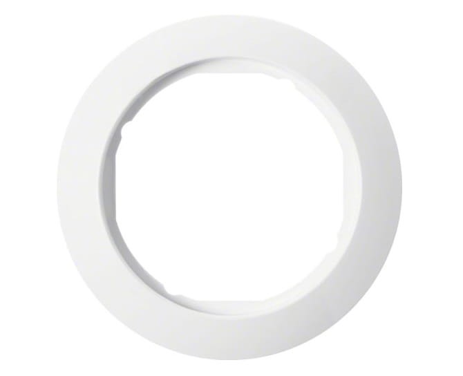 Ramka Pojedyncza 1-krotna okrągła do płytek czołowych Ø 58mm Biała Serie 1930 138209 HAGER BERKER IP20 loft retro biały
