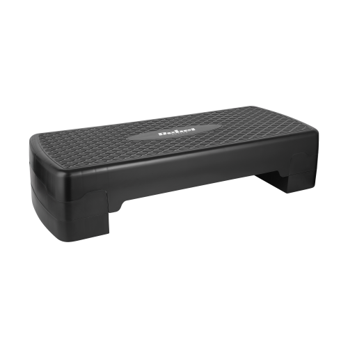 Step do aerobiku i ćwiczeń fitness, 2 stopnie, 68cm, czarny, REBEL ACTIVE RBA-3228-BK