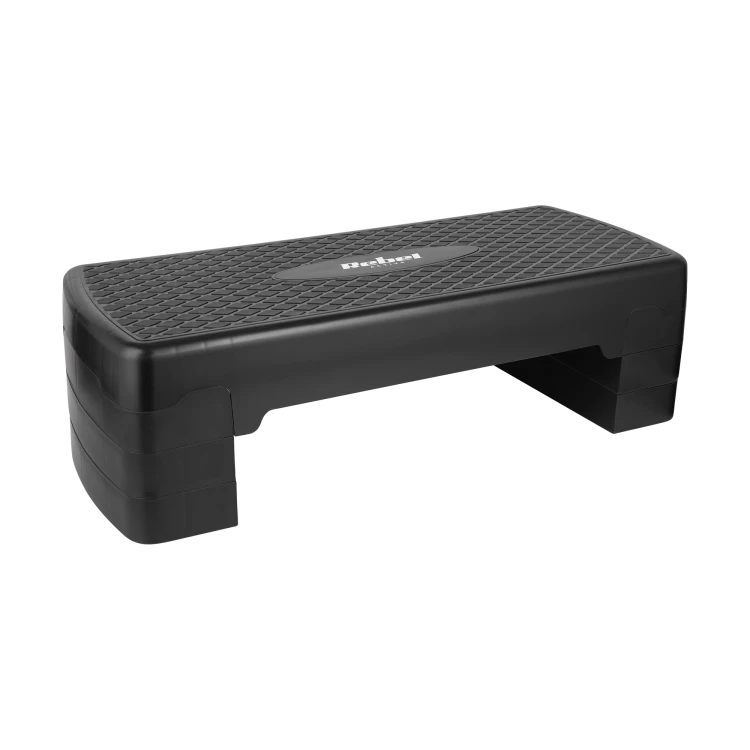 Step do aerobiku i ćwiczeń fitness, 3 stopnie, 68cm, czarny, REBEL ACTIVE RBA-3227-BK