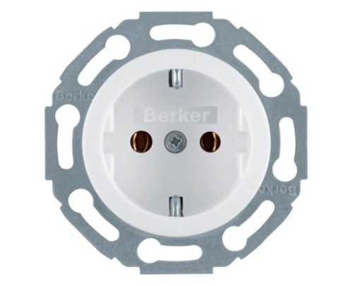 Gniazdo pojedyncze zasilające SCHUKO Białe Serie 1930 474520 HAGER BERKER kontakt biały