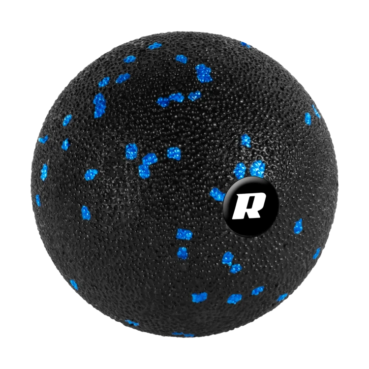 Zestaw wałek do masażu, roller, piłka, duoball, 3 elementy, kolor czarno-niebieski, materiał EPP, REBEL ACTIVE RBA-3054-S3
