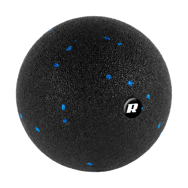 Zestaw wałek do masażu, mini roller, 2 piłki, 2 duoball-e, 6 elementów, kolor czarno-niebieski, materiał EPP, REBEL ACTIVE RBA-3054-S6