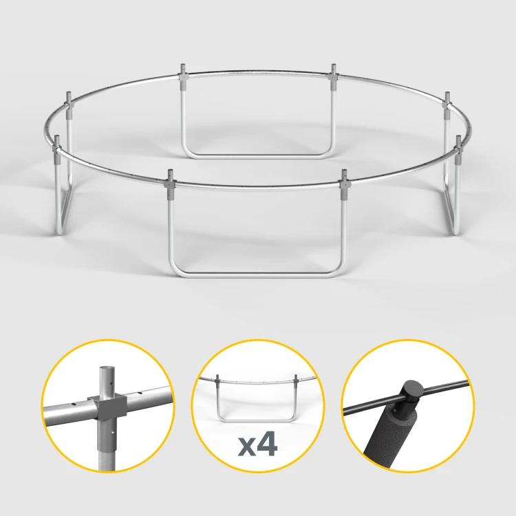 Trampolina Rebel Active PRO 8ft/244 cm, siatka, drabinka RBA-8001