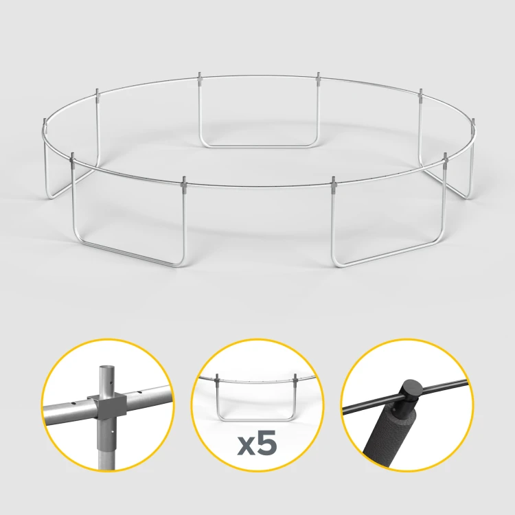 Trampolina Rebel Active PRO 15ft/457 cm, siatka, drabinka RBA-8005