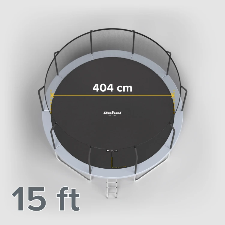 Trampolina Rebel Active PRO 15ft/457 cm, siatka, drabinka RBA-8005