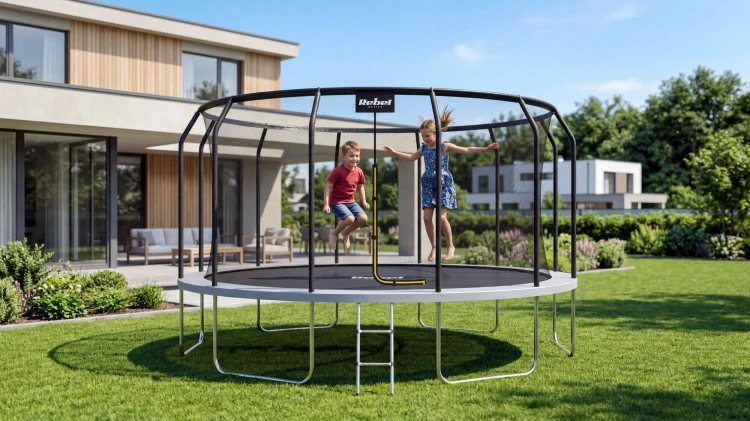Trampolina Rebel Active PRO 12ft/366 cm, siatka, drabinka RBA-8003