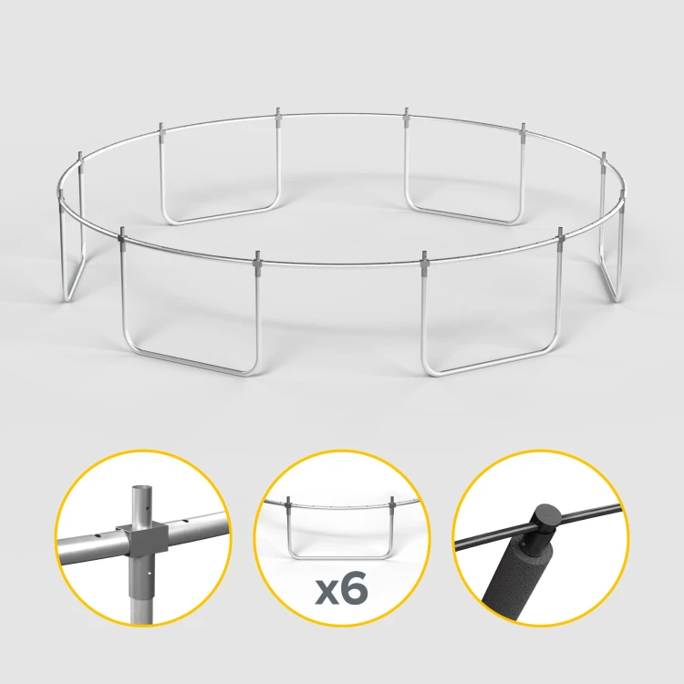 Trampolina Rebel Active PRO 12ft/366 cm, siatka, drabinka RBA-8003