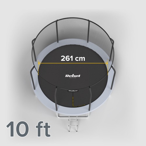 Trampolina Rebel Active PRO 10ft/305 cm, siatka, drabinka RBA-8002