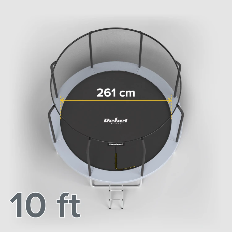 Trampolina Rebel Active PRO 10ft/305 cm, siatka, drabinka RBA-8002
