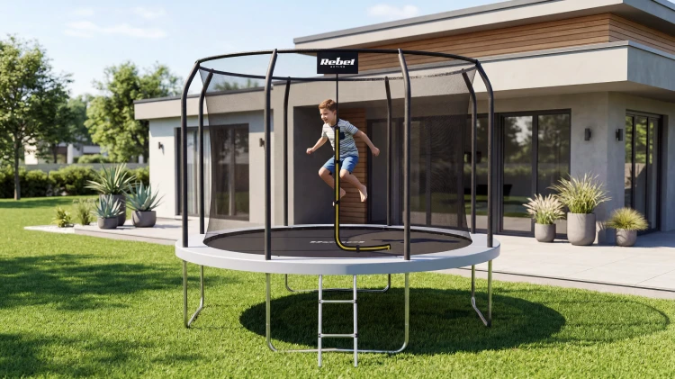 Trampolina Rebel Active PRO 10ft/305 cm, siatka, drabinka RBA-8002