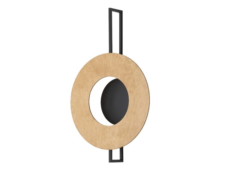 Lampa ścienna Kinkiet Industrialny Loft SUNSET NATURAL A 10576 NOWODVORSKI Lighting GX53 x2 okrąg drewniany nowoczesna oprawa oświetleniowa metal drewno sklejka podwójny Inspiracje Premium