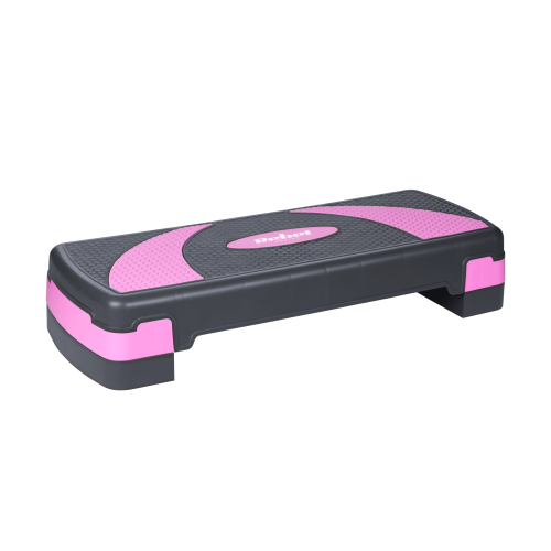 Step do aerobiku i ćwiczeń fitness, 3 stopnie, 78cm, szaro-fioletowy, REBEL ACTIVE RBA-3225-PU